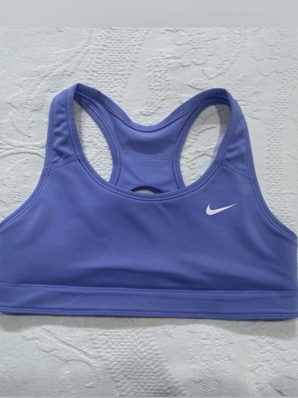 Nike reversible Lavender Racerback Sports Bra with White Swoosh